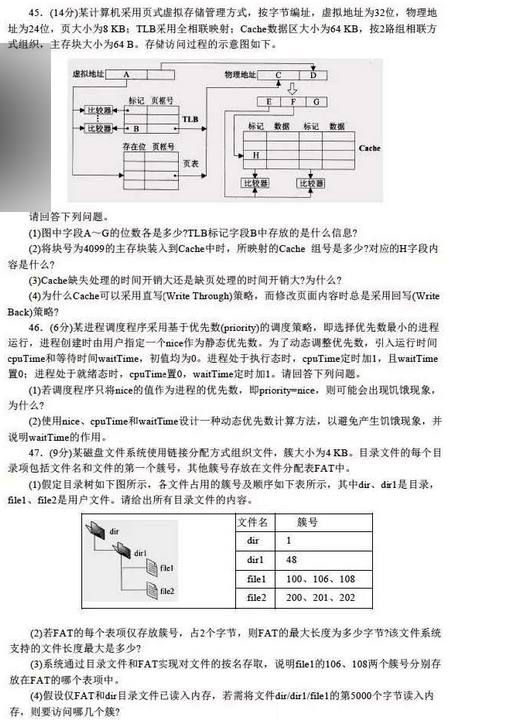 2016年计算机考研真题原文