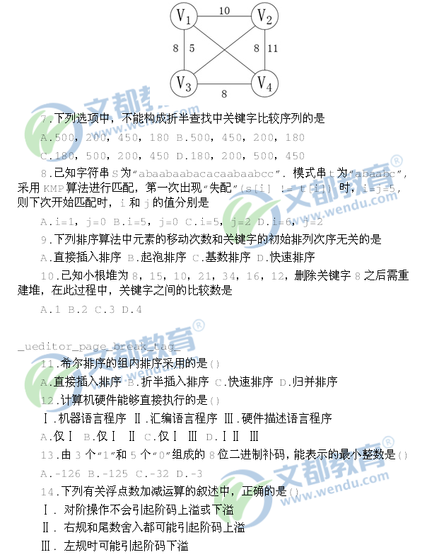 2015年计算机考研真题原文
